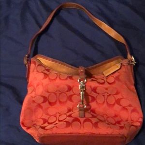 Authentic Orange Coach purse